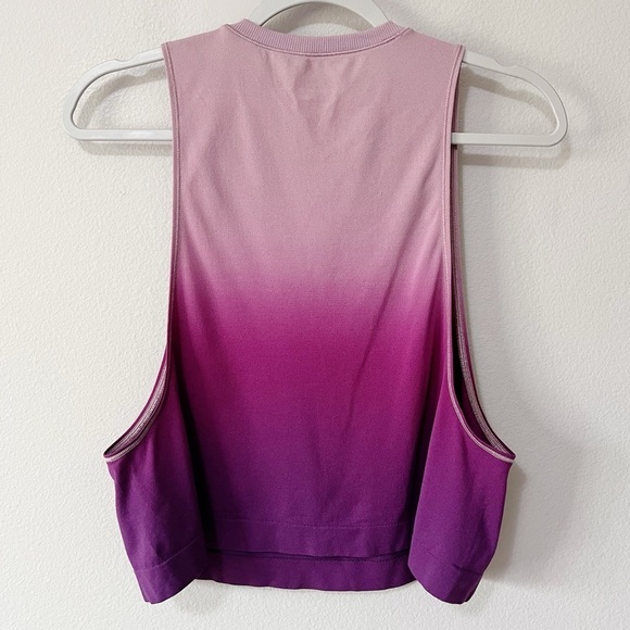 Athleta Mineral Wash Crop Tank Ombre Cascadia Violet Purple Size XS Gym Running - Picture 5 of 8